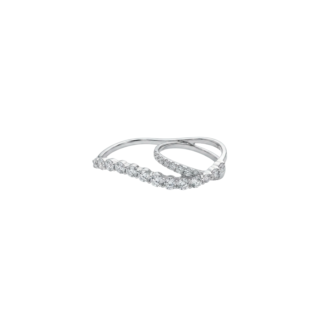2-Finger Crossover Diamond Ring