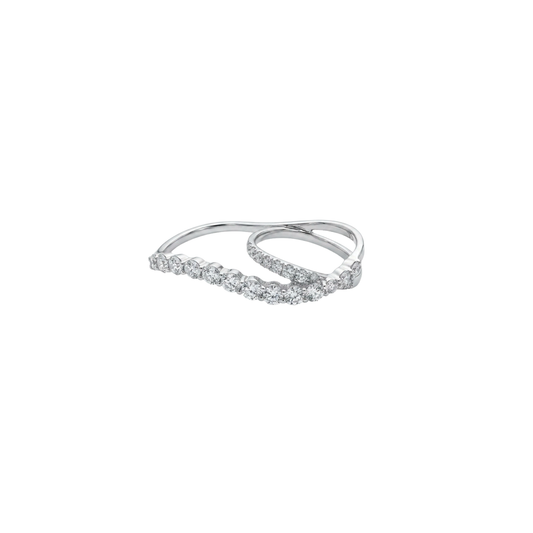2-Finger Crossover Diamond Ring