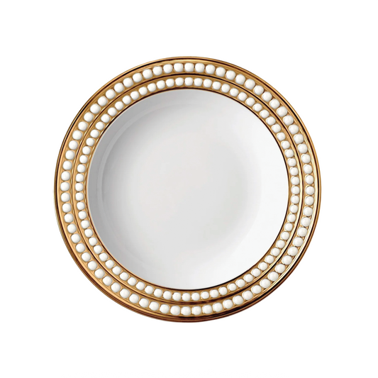 L'Objet Perlée Gold Soup Plate