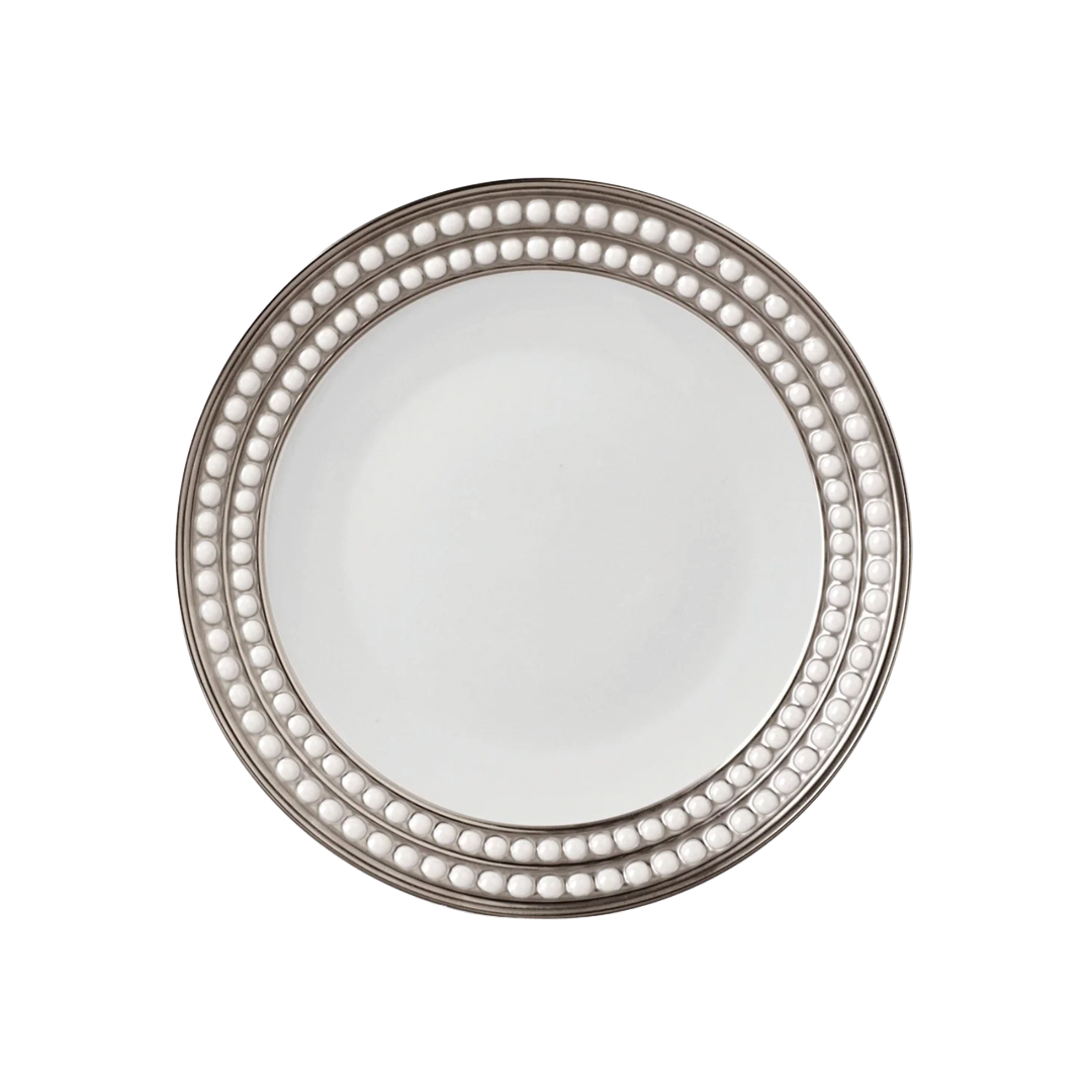 L'Objet Perlée Platinum Dessert Plate