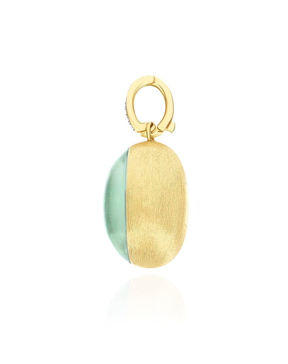 Large Jadeite and Diamond Boules Charm