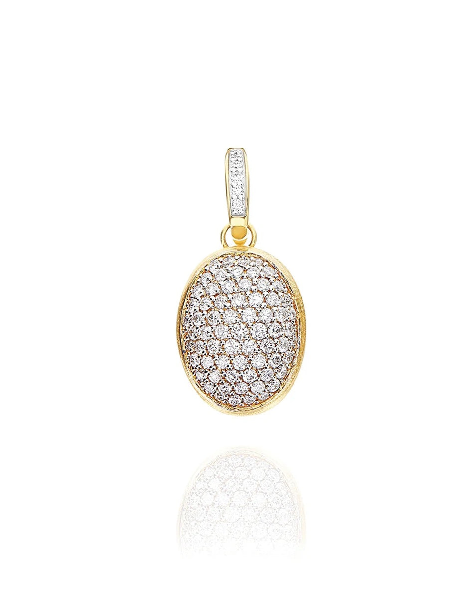 Medium Pave Diamond Boules Charm
