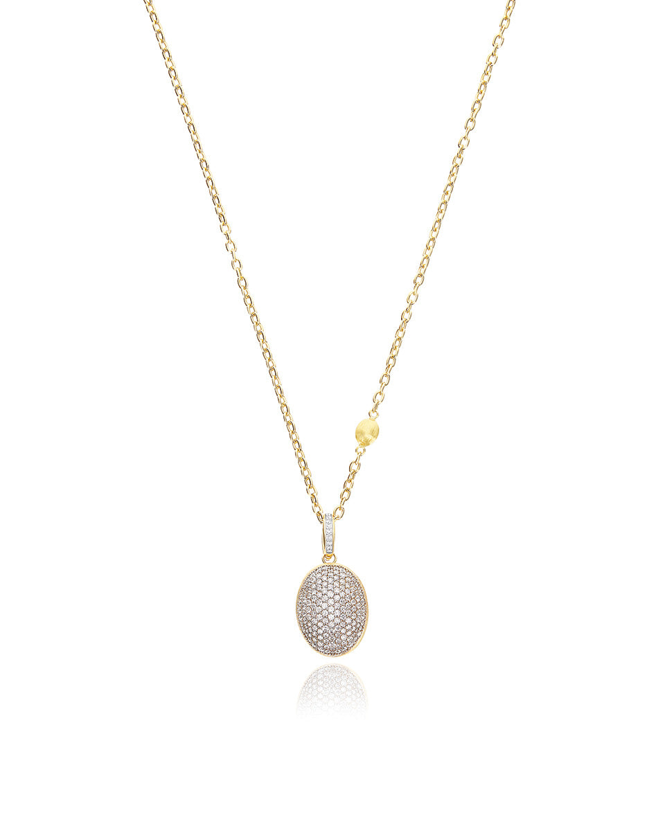 Medium Pave Diamond Boules Charm