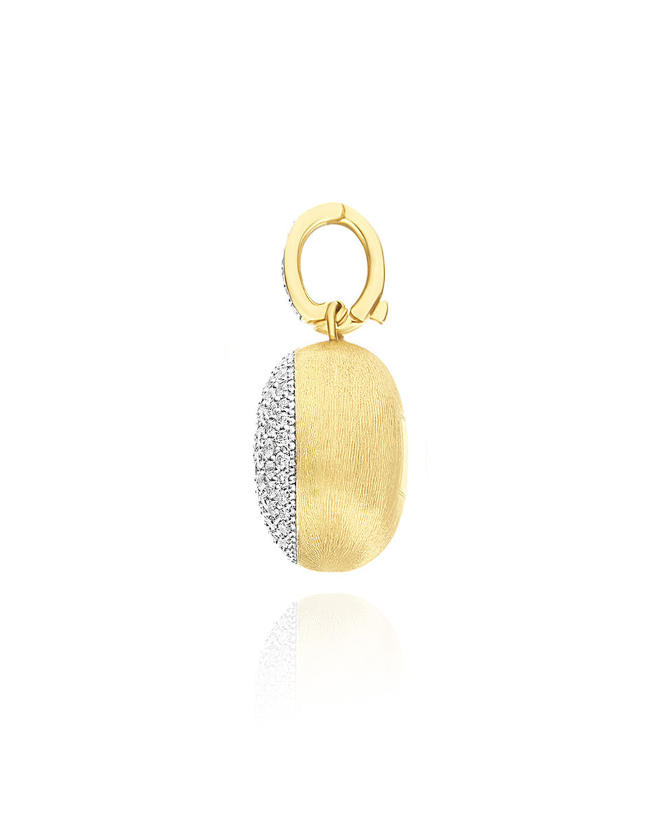 Medium Pave Diamond Boules Charm