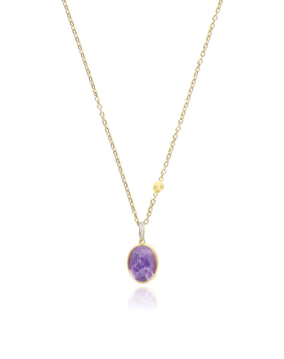 Medium Lepidolite and Mother of Pearl Boules Charm
