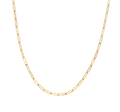 Long Link Gold Chain Necklace 18"