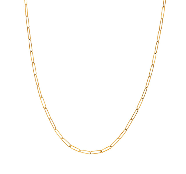 Long Link Gold Chain Necklace 24"