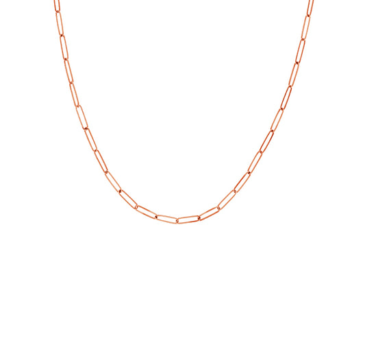 Long Link Gold Chain Necklace 18"