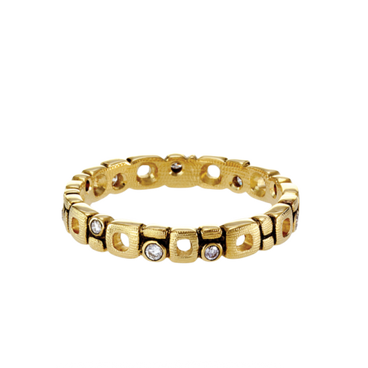 Micro Window Band With Diamonds