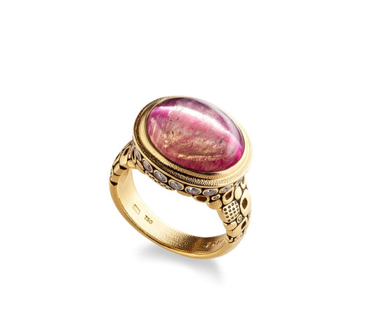 Little Windows Oval Tourmaline Catseye Ring