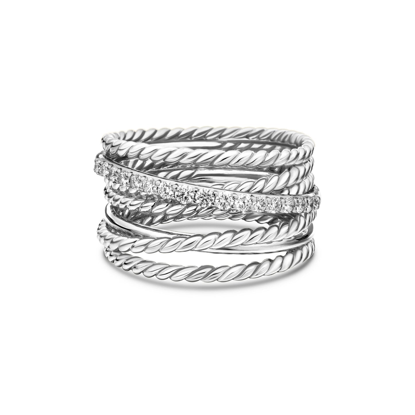 The Crossover Collection® Wide Ring with Diamonds