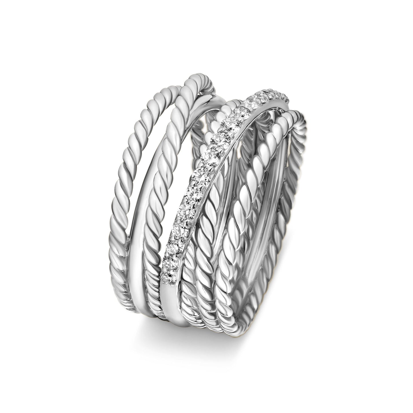 The Crossover Collection® Wide Ring with Diamonds