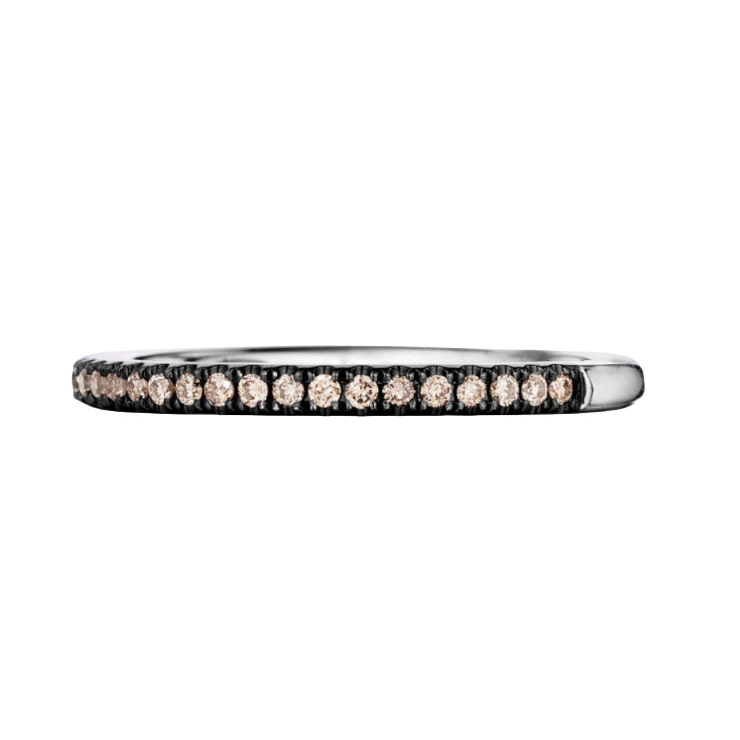 Halfway Prong-Set Band with Brown Diamonds