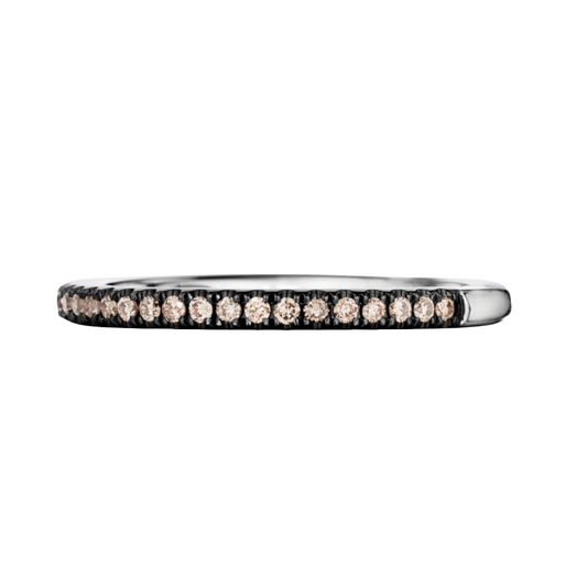 Halfway Prong-Set Band with Brown Diamonds