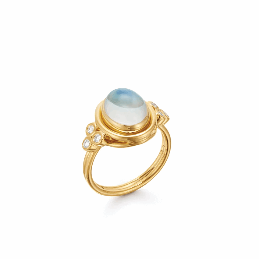 BLUE MOONSTONE TEMPLE RING