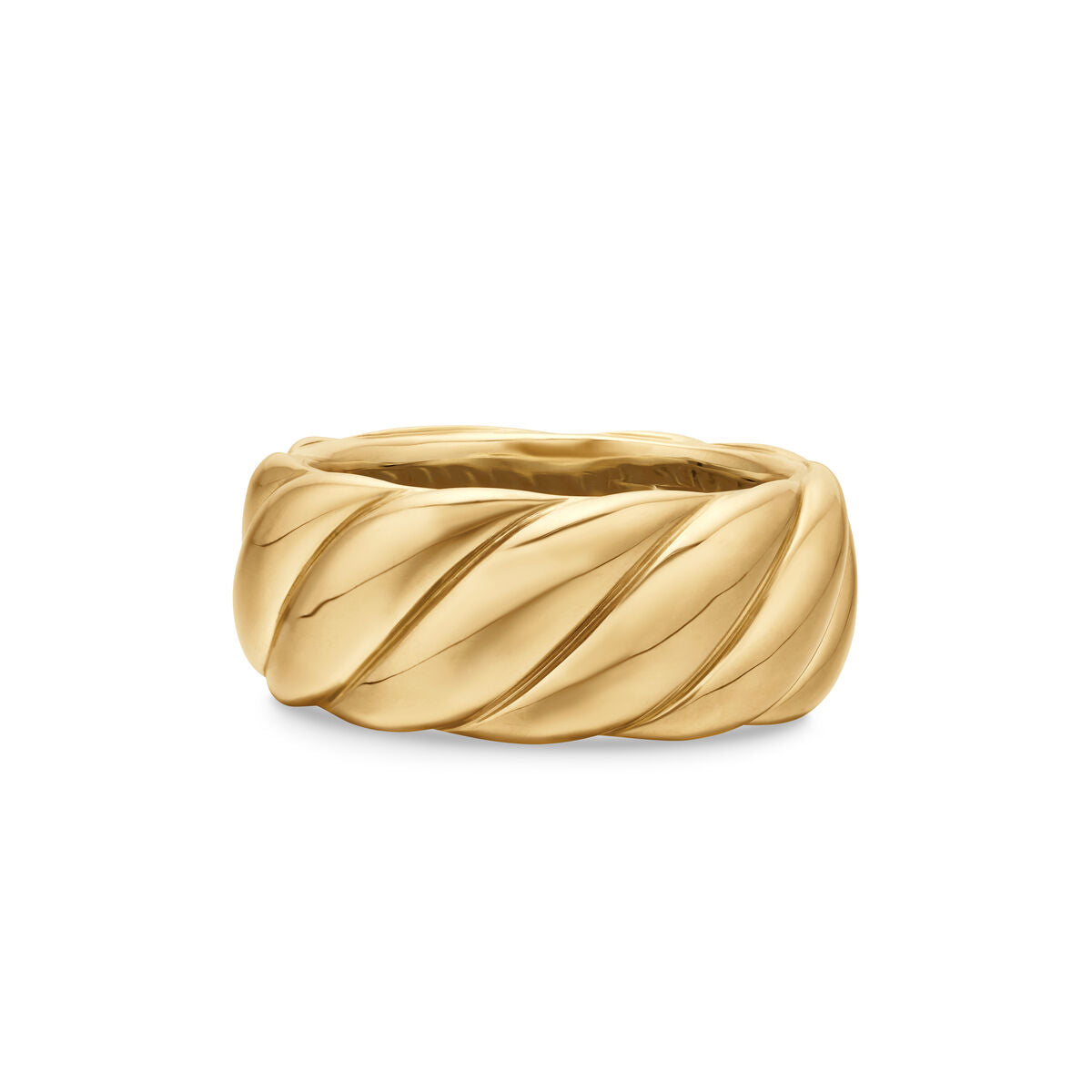 Sculpted Cable Band Ring in 18K Yellow Gold