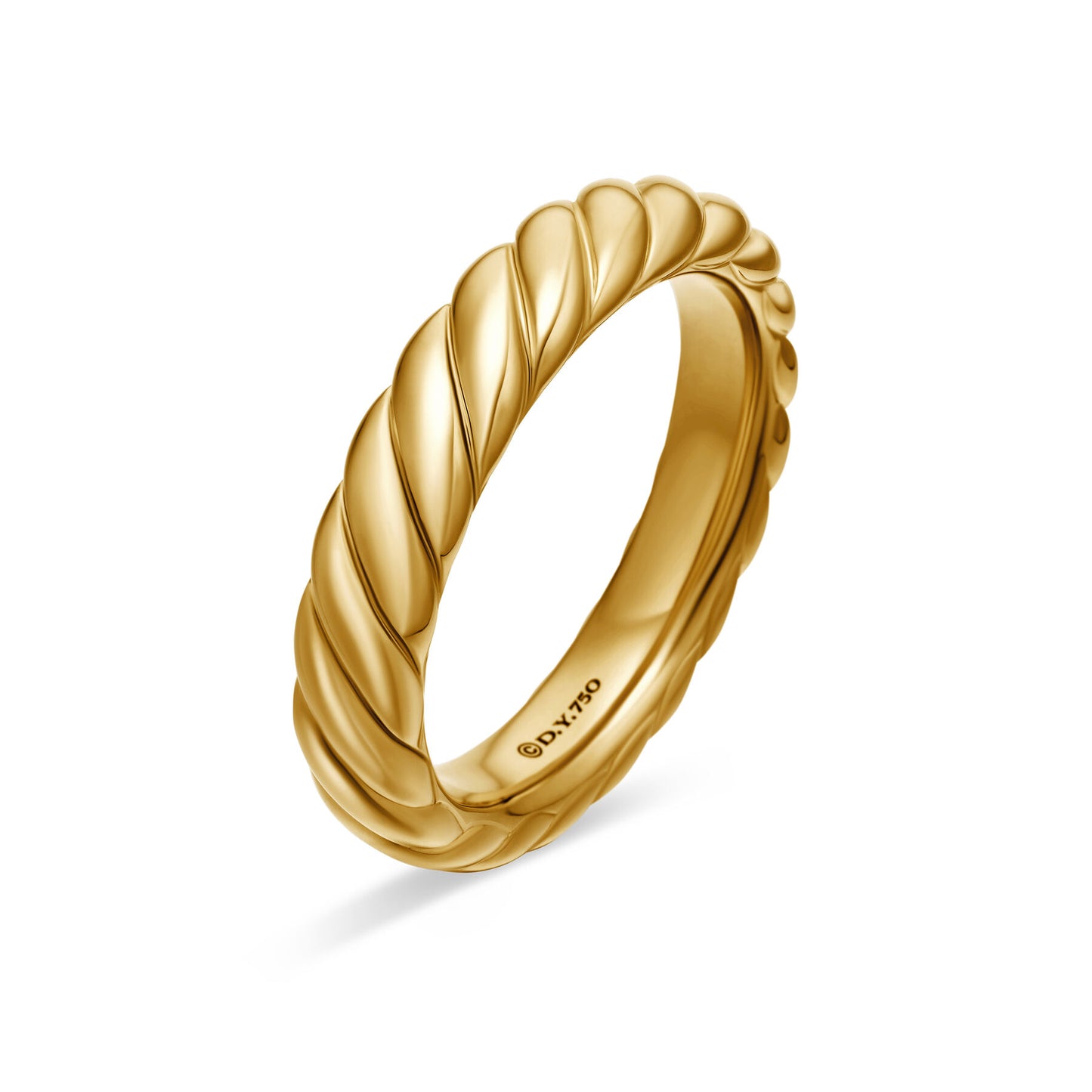 Sculpted Cable Band Ring in 18K Yellow Gold