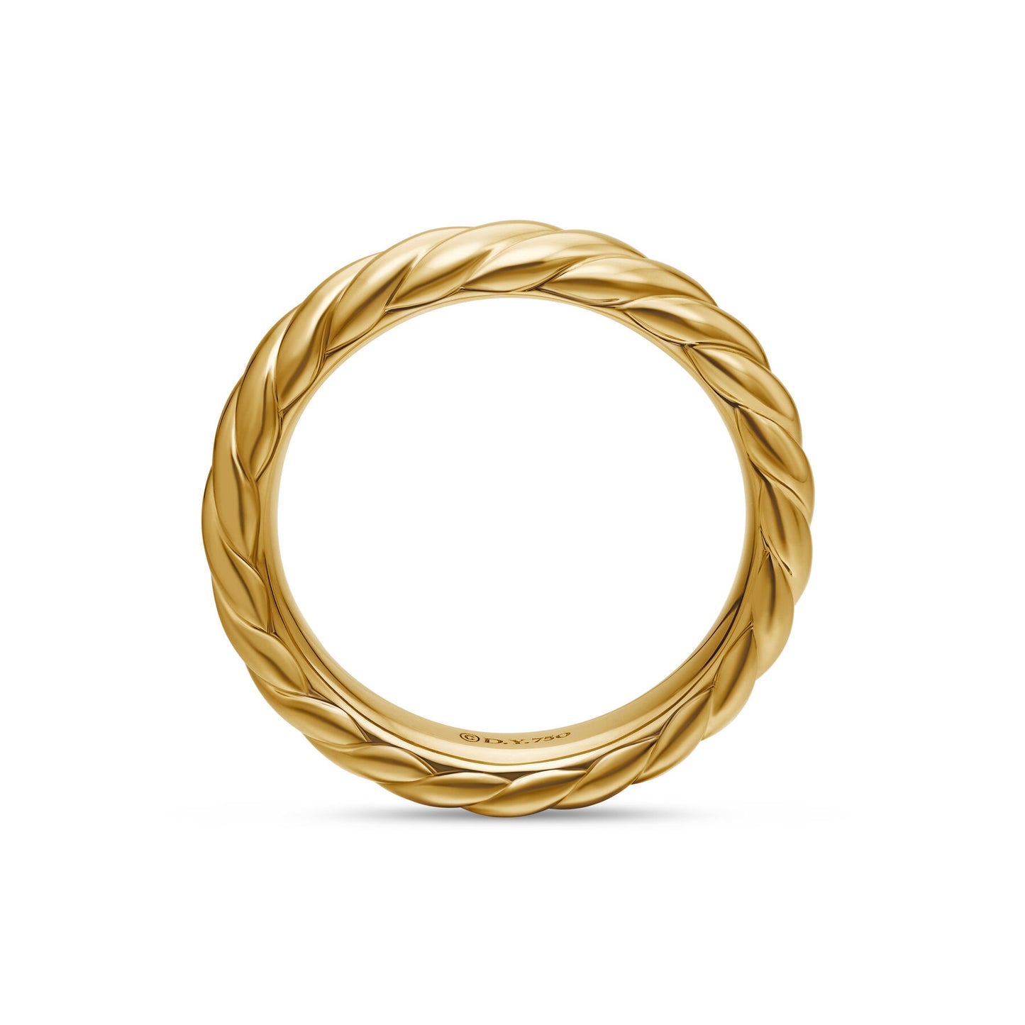 Sculpted Cable Band Ring in 18K Yellow Gold