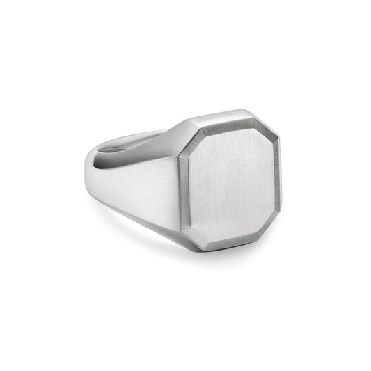 Streamline Signet Ring in Sterling Silver, 18mm