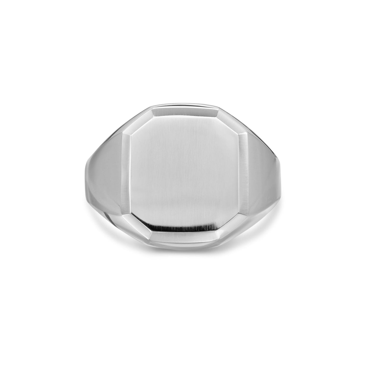 Streamline Signet Ring in Sterling Silver, 18mm