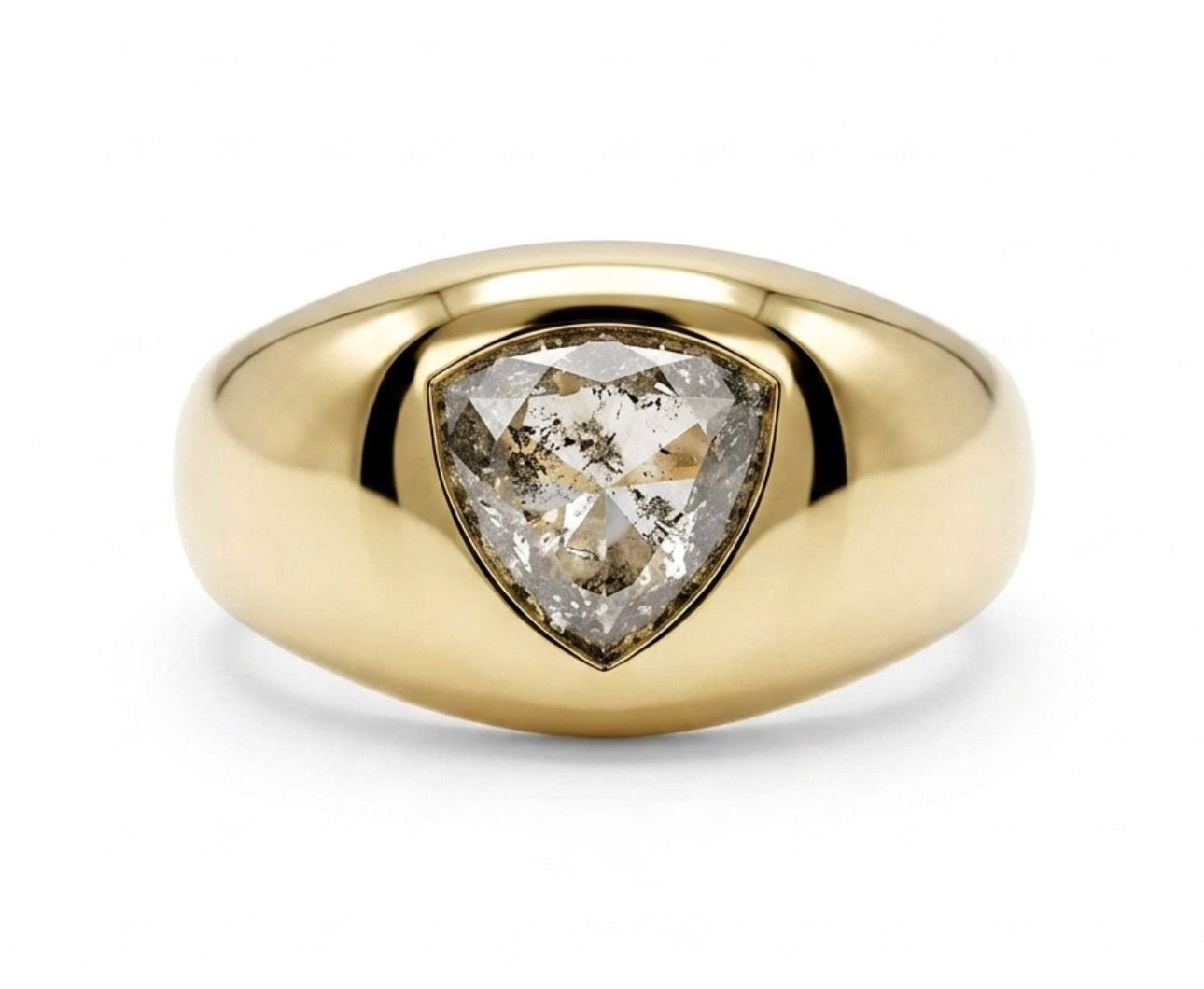 Olena Salt and Pepper Diamond Dome Ring