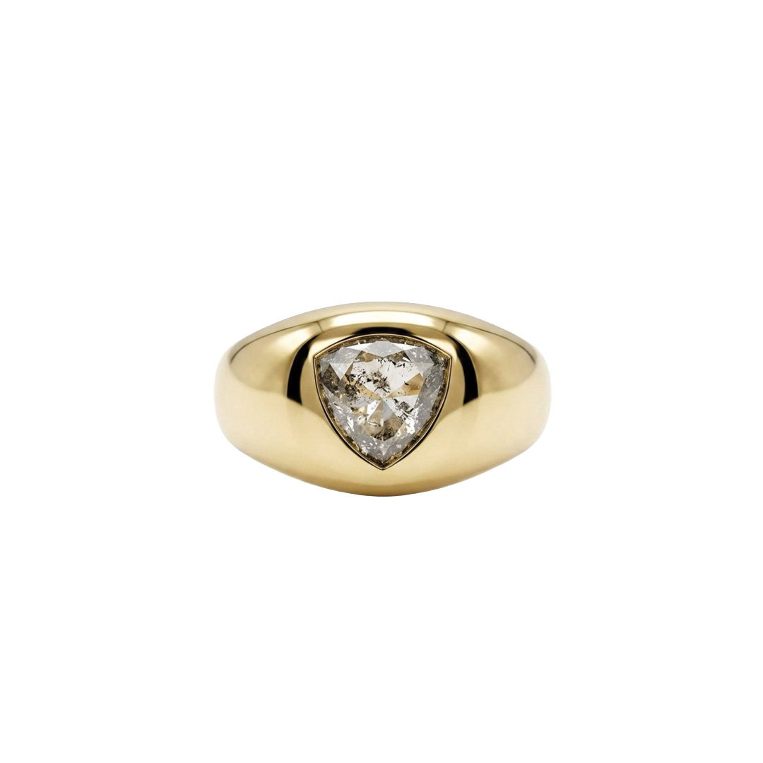 Olena Salt and Pepper Diamond Dome Ring