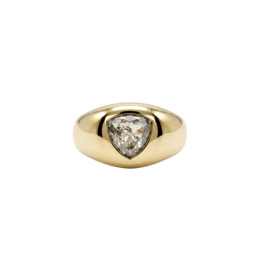 Olena Salt and Pepper Diamond Dome Ring
