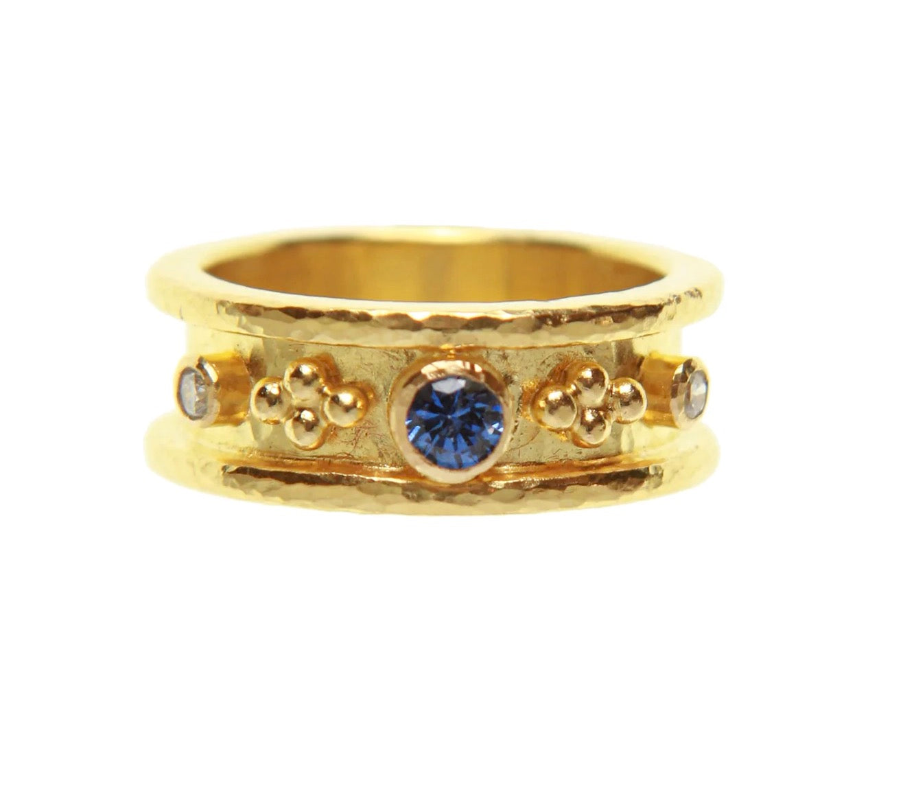 Sapphire Straight Cigar Band Ring