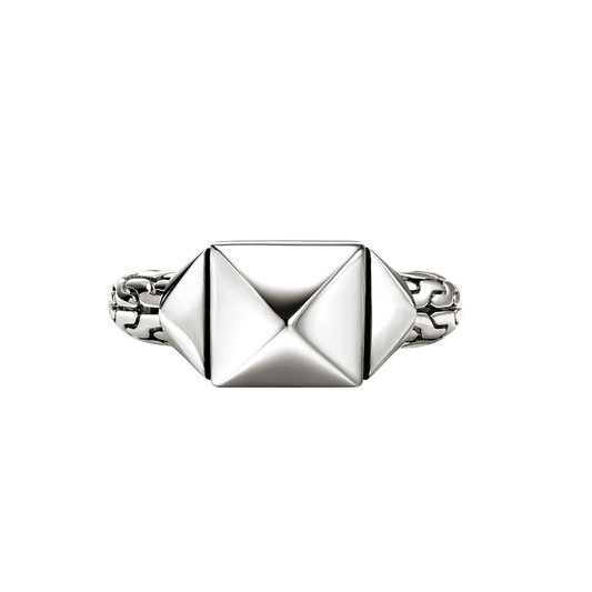 Sterling Silver Icon Stud Ring