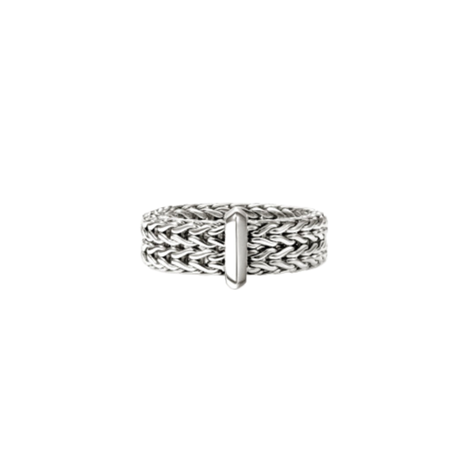 6mm Sterling Silver Icon Link Ring