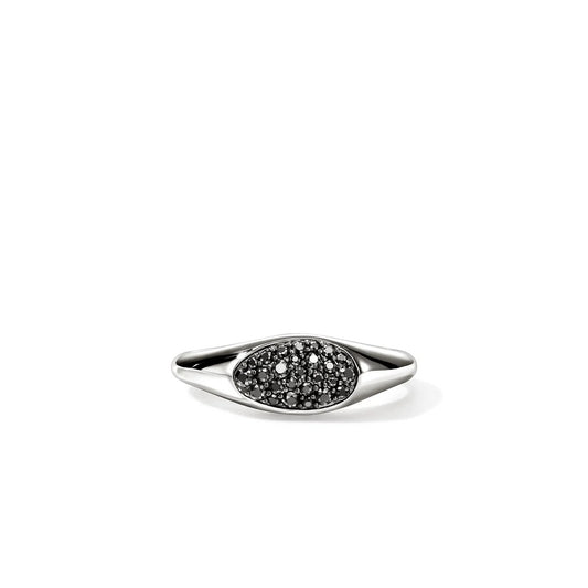 Pebble Small Ring with Black Sapphires