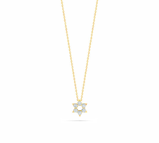 Tiny Treasure Star of David Necklace in Yellow Gold