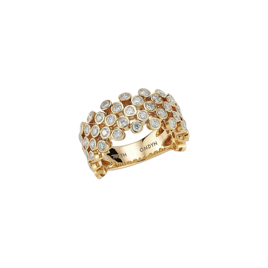 Grand Chequer Checkerboard Diamond Ring