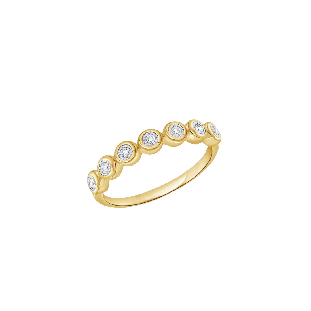 7-Stone Bezel Set Diamond Ring