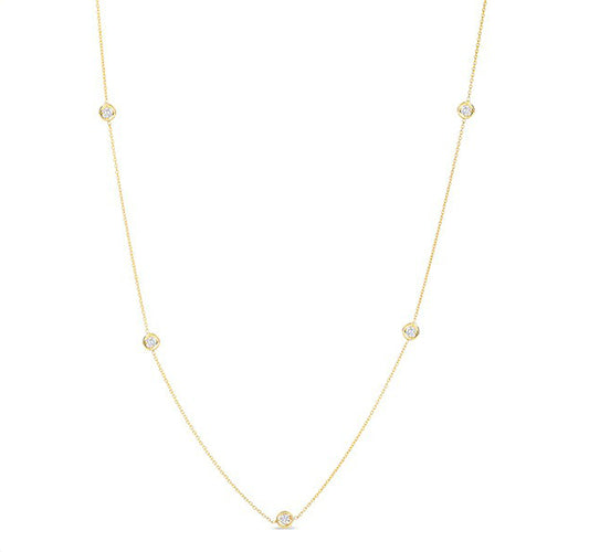 Diamonds by the Inch Seven Station Necklace in Yellow