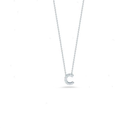 Tiny Treasures Diamond Love Letter "C" in White Gold