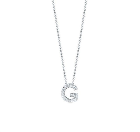 Tiny Treasures Diamond Love Letter "G" in White Gold