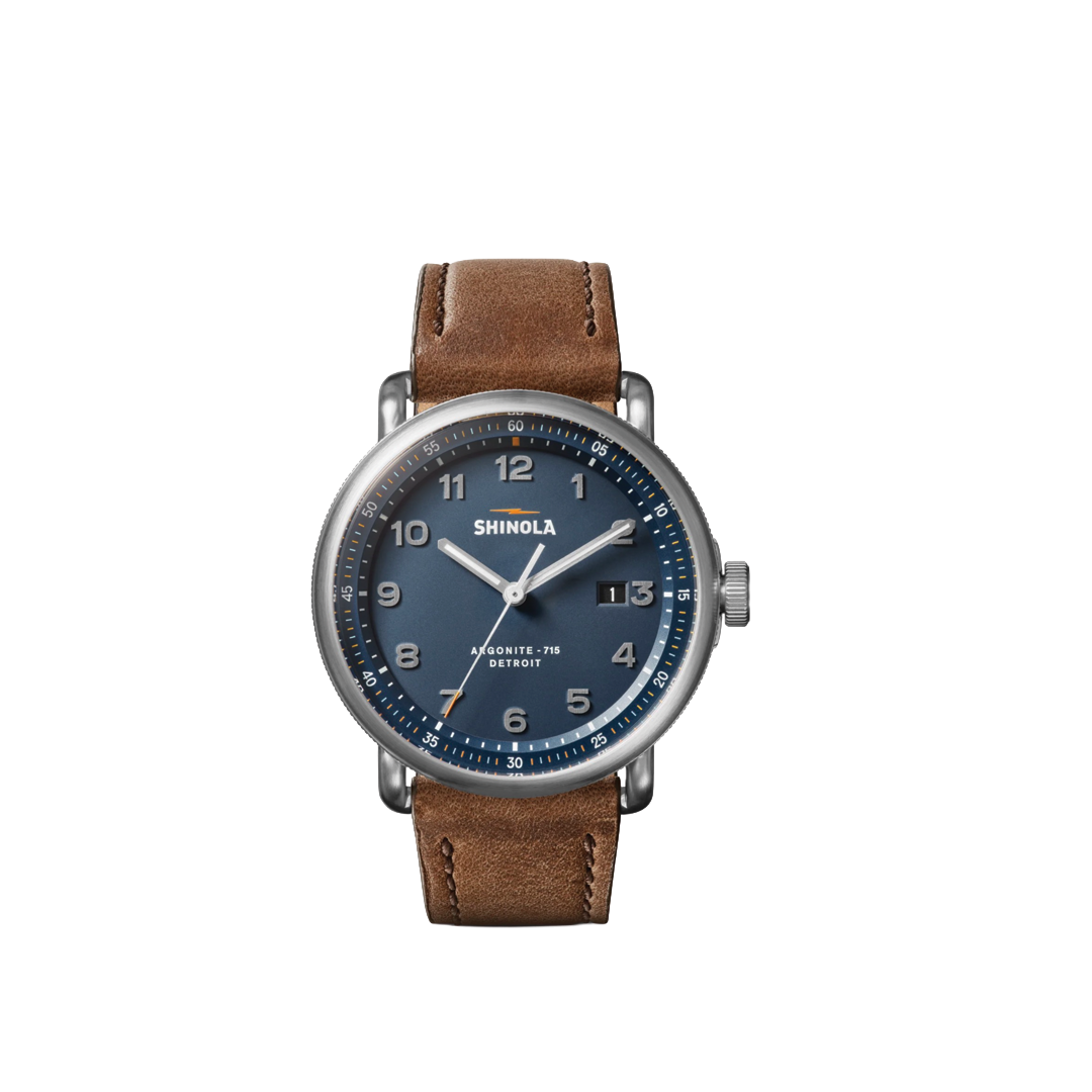 43mm Canfield Watch with Continental Blue Dial