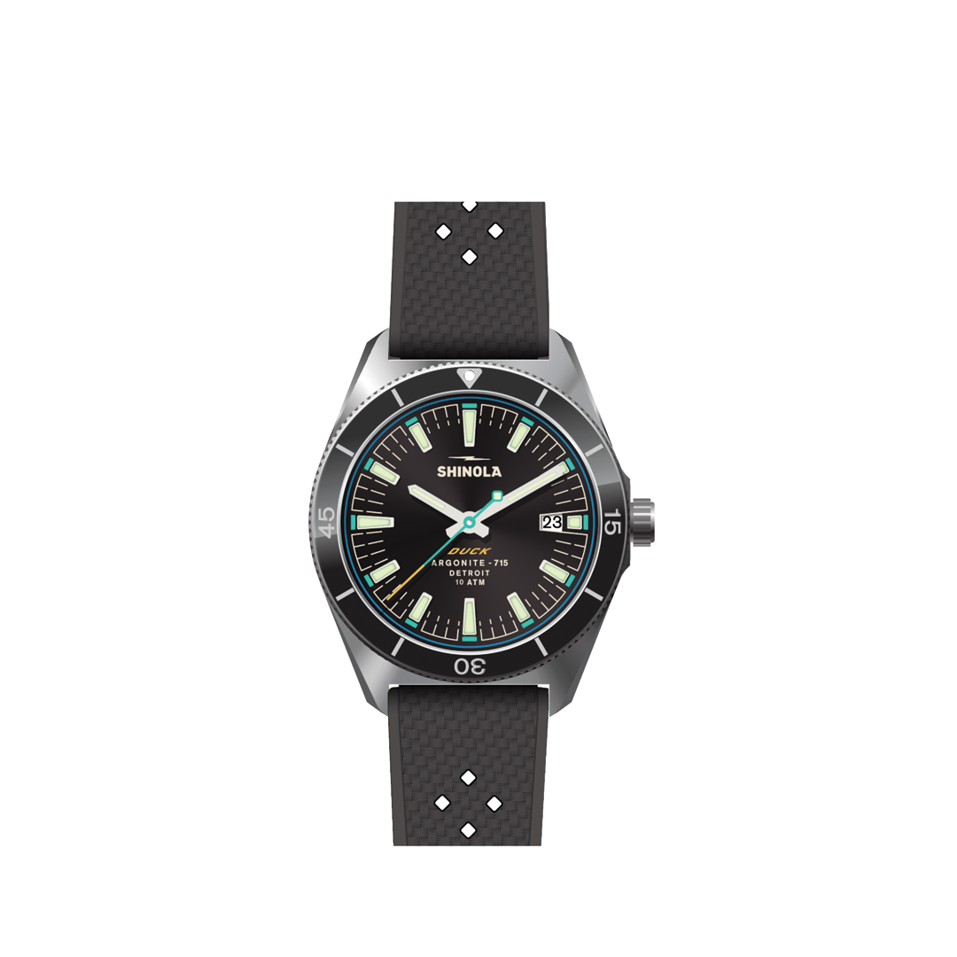 40 mm Duck 3-Hand Watch with Black Dial