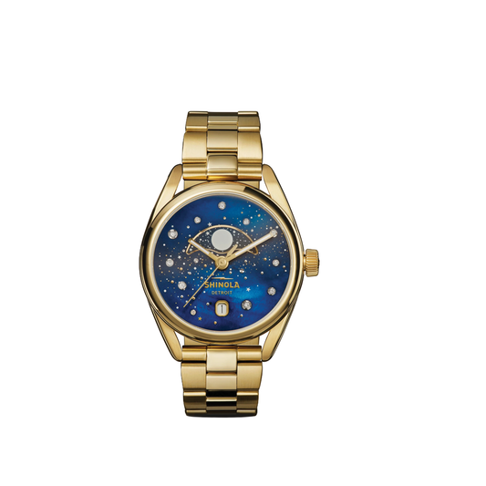 Derby Celestial 38mm with Diamonds and Blue Mother of Pearl