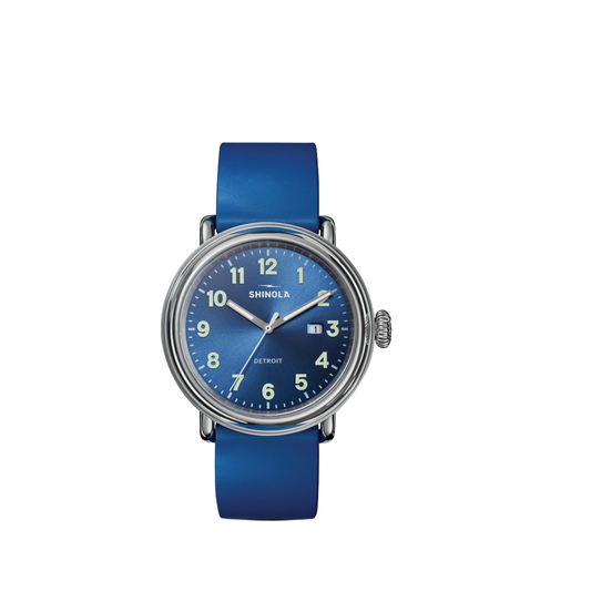 Detrola 41 mm 3-Hand Watch with Blue Dial