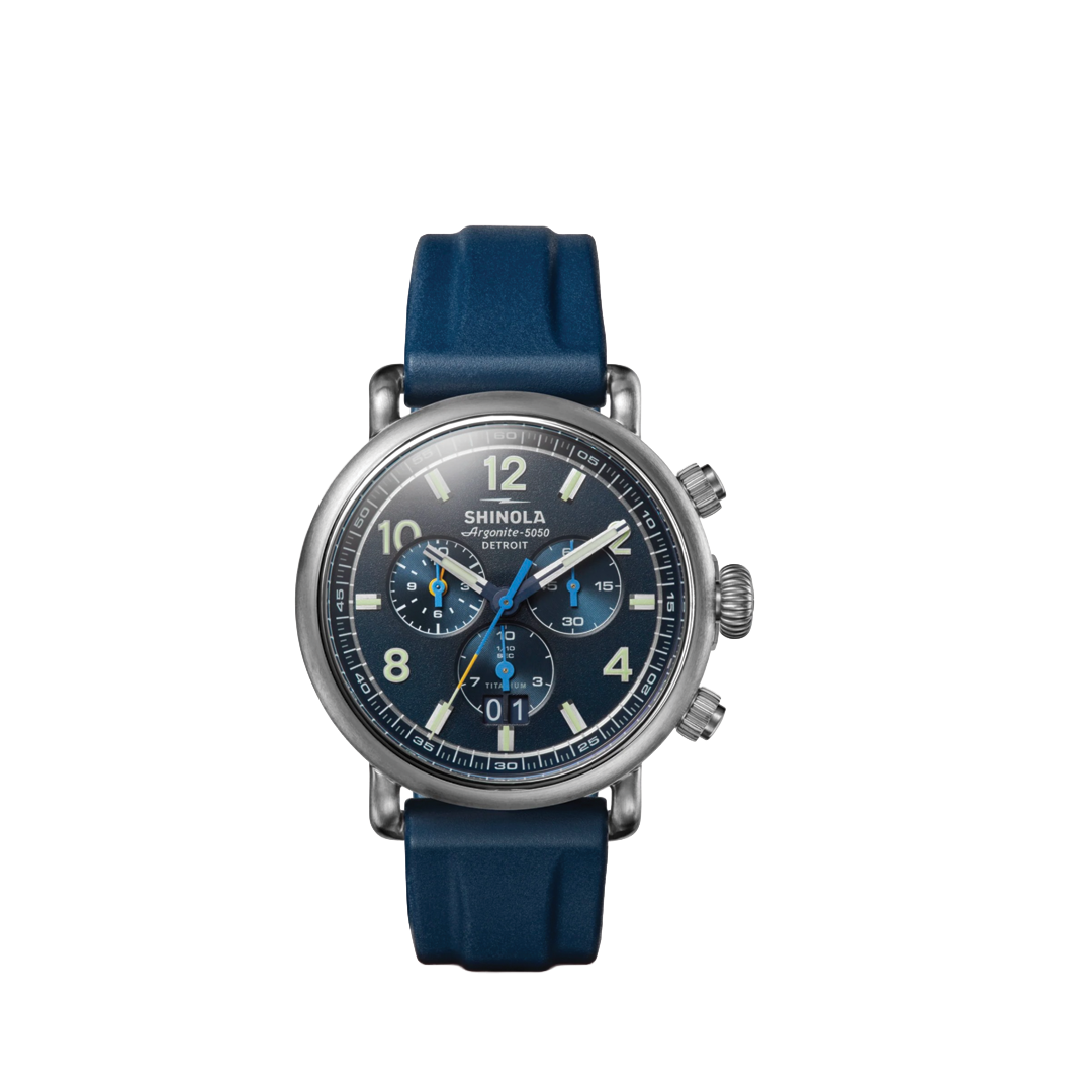 Runwell 42 mm Titanium with Blue Dial Gift Set