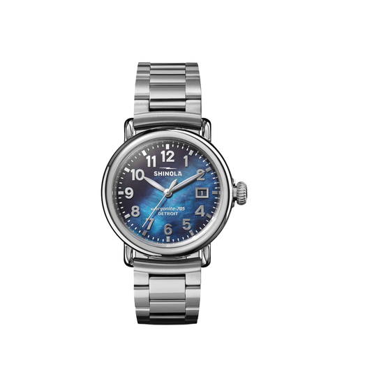 Runwell 36 mm with Blue Mother of Pearl Dial