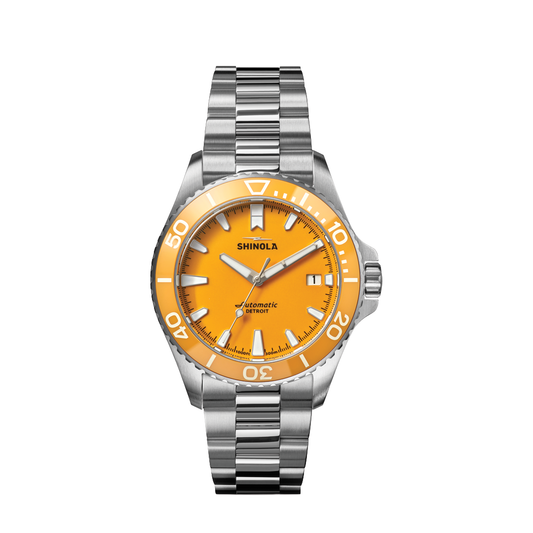 43mm Lake Huron Monster Watch with Yellow Dial