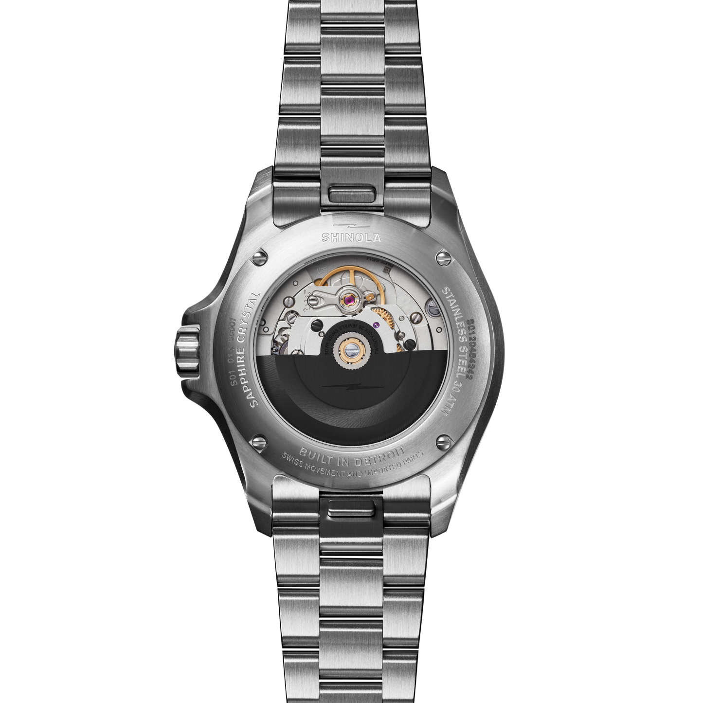 43mm Lake Huron Monster Watch with Yellow Dial