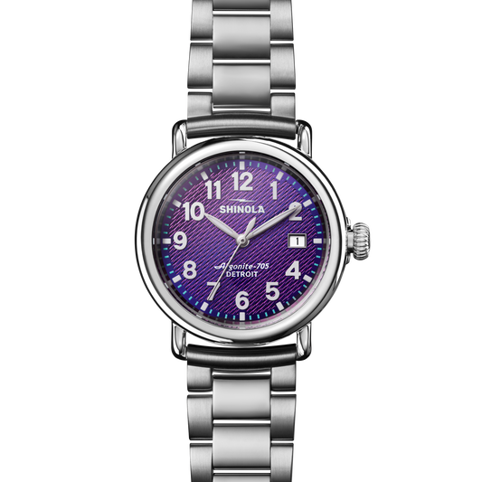 Runwell 36mm Quartz Watch with 'Silicon Purple' Dial