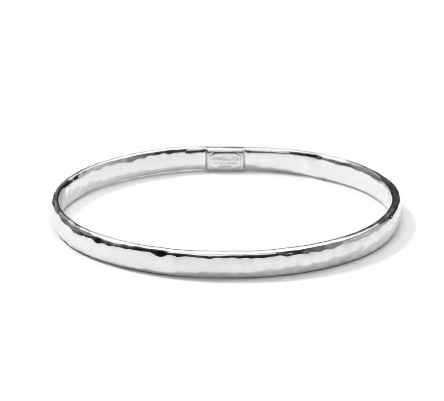 Silver Classico Hammered Bangle Bracelet
