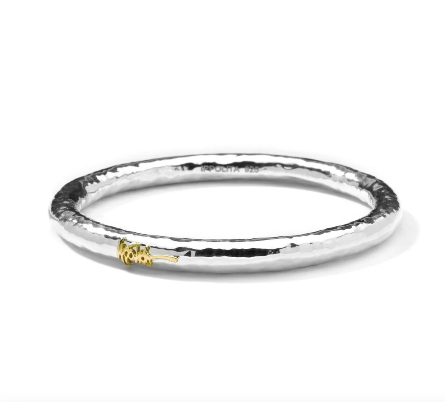 Silver Classico Hammered Signature Bangle Bracelet