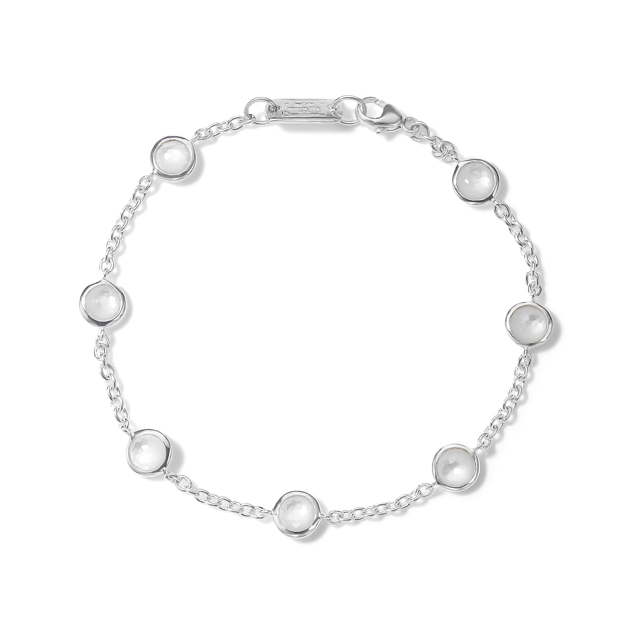 Lollipop Stone Station Bracelet with Mother of Pearl