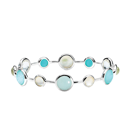 'Lollipop' Alternating 12-Stone Bangle in Brezza